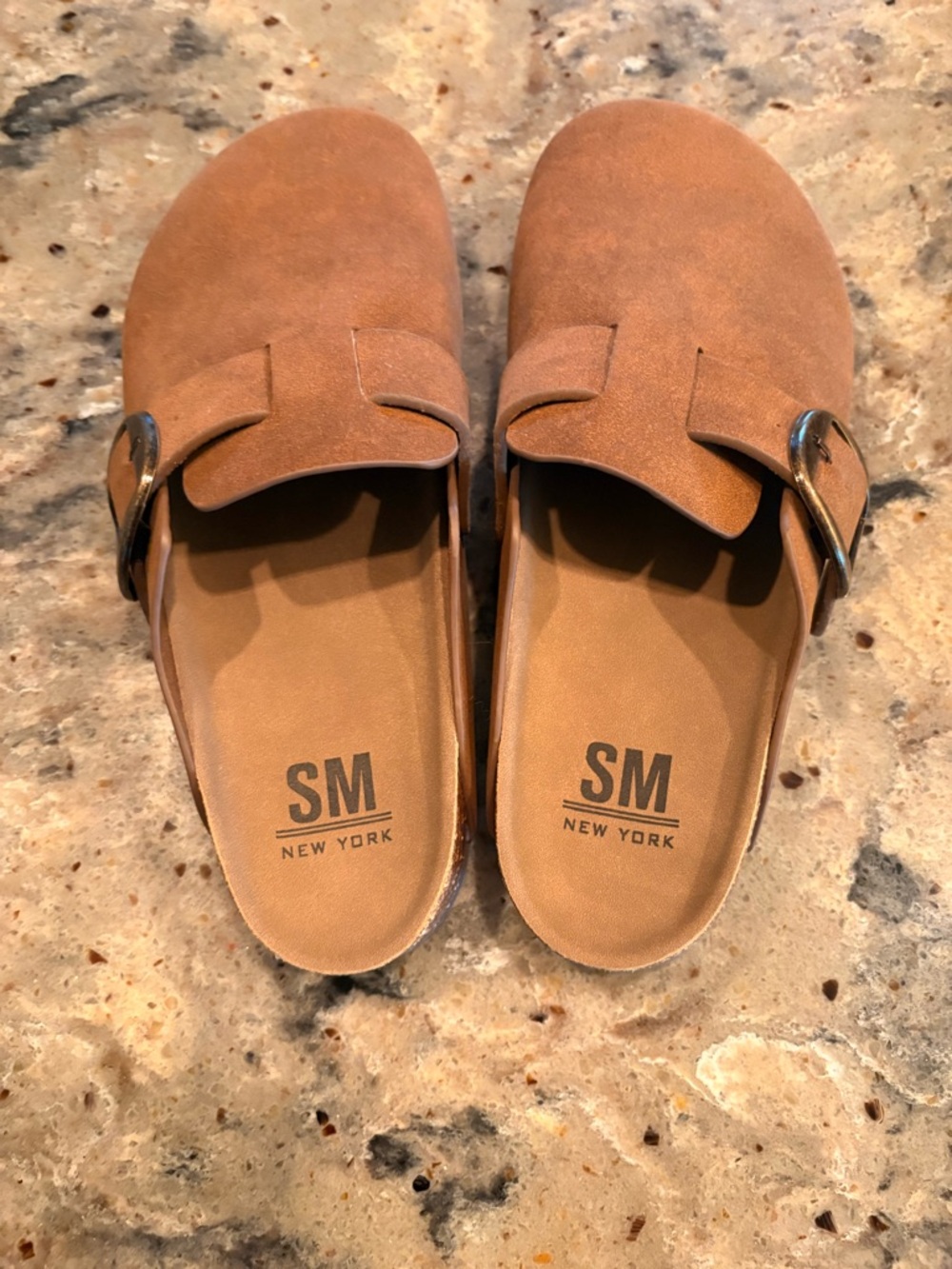 NWT SM New York Suede Mules/Slides in Camel Brown, size 8 - Picture 2 of 9